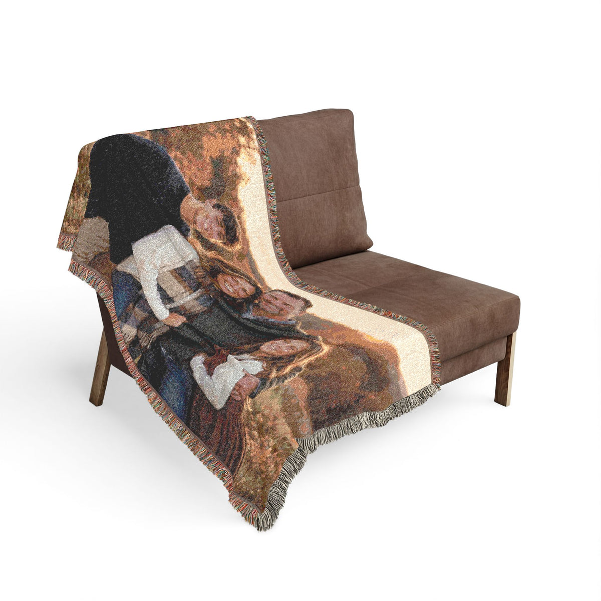 Personalized Family Photo Woven Blanket